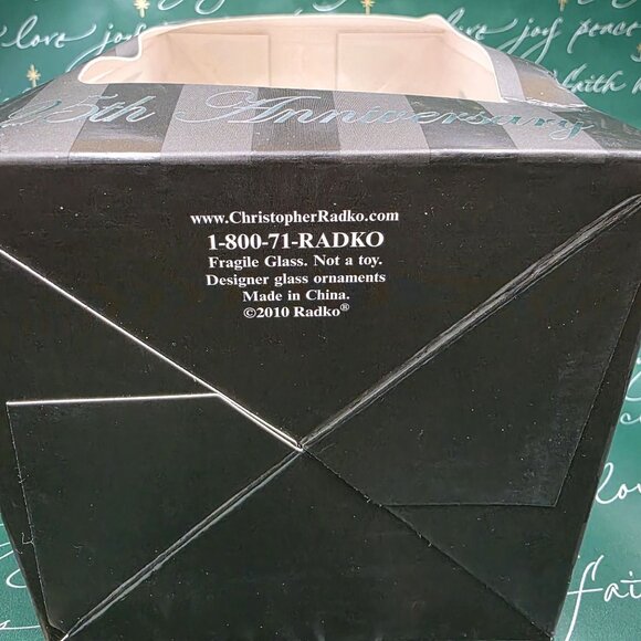 Christopher Radko Celebrations 25th Anniversary Glitter Gingerbread Ornament Box - Picture 7 of 10